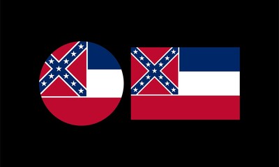 mississippi flag vector