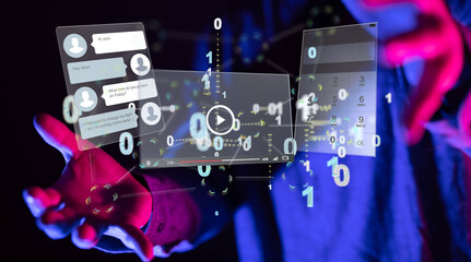 develop interface web application in hand