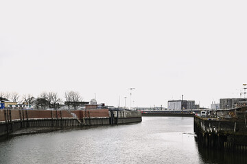 View from Oberhafenbrücke in Hamburg, Germany