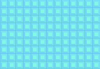 Blue squares background. Mosaic tiles pattern. Seamless vector illustration.