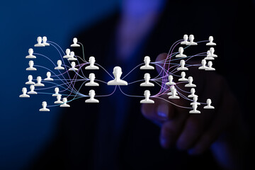 hierarchy connection team group 3d