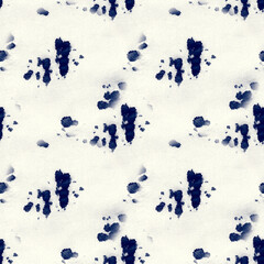 Seamless indigo blue animal print paper fabric