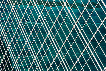 USA, New York, New York City, Windows of office block