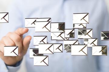email marketing concept, send e-mail or newsletter.