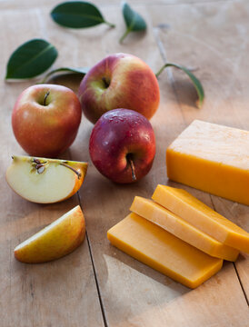 Cheese and apples