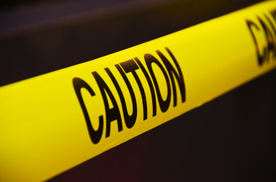 Caution police tape