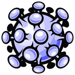 Covid-19 corona virus vector art graphic symbol isolated on white background