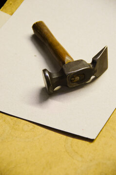 Close up of claw hammer