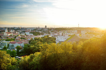 Obraz premium Vilnius Old Town, one of the largest surviving medieval old towns in Northern Europe.