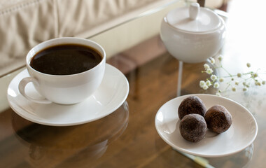 cup of coffee with chocolate