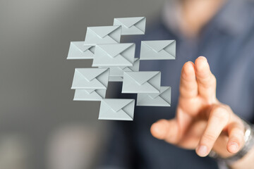 Email Technology Concept with icons symbol