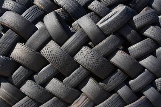 Pile of used tires