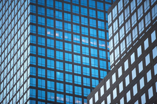 USA, New York City, skyscraper facade