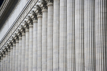 USA, New York, Albany, row of columns