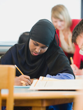 Adults students learning English as a second language
