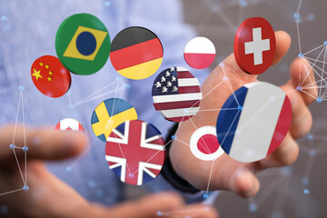 national flags of different countries.