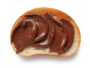 toasted bread with chocolate hazelnut cream