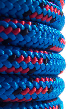 Stack of blue rope