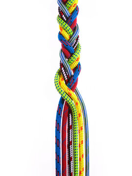 Braid of colorful rope