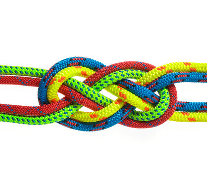 Colorful ropes looped together