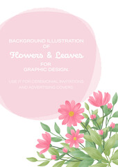 Flowers and leaves background design