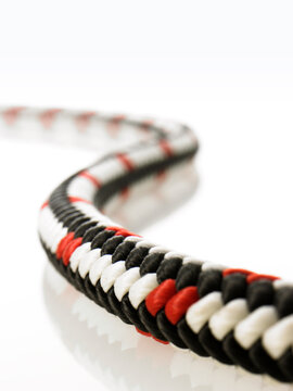 Black red and white rope