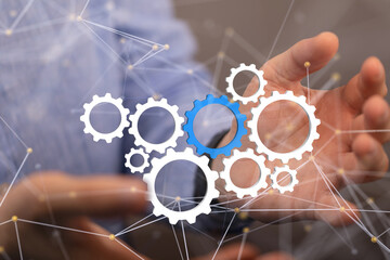 Gear With Success Concept digital.