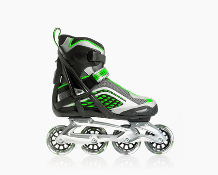 Studio shot of rollerblade shoe