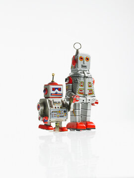 Studio shot of robots