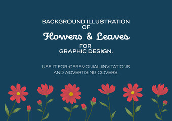 Flowers and leaves background design