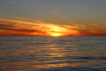 sunset over the sea