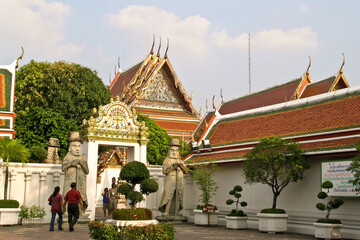 Tourist Visiting Wat Po Temple