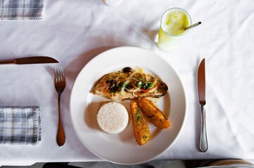 salad with fish and vegetables