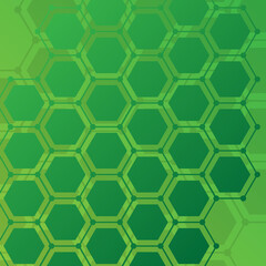 Hexagons background abstract shapes vector green