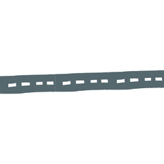 Vector hand drawn doodle sketch road isolated on white background