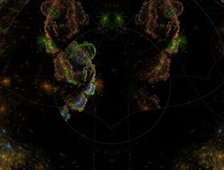 Imaginatory fractal background generated Image