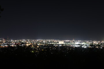 とても美しい日本の岡山県岡山市の夜景