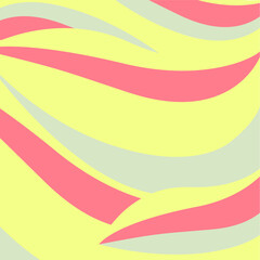 Yellow and Coral Graphic Waves Background
