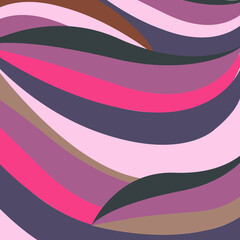 Pink and Dark Grey Retro Wave Pattern