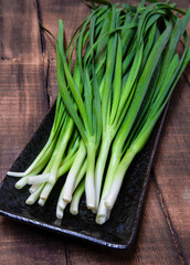 Closeup of the fresh chives