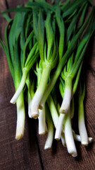 Closeup of the fresh chives