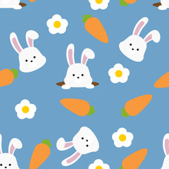 Obraz premium Seamless easter pattern background vector illustration easter day concept