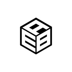 EBA letter logo design with white background in illustrator, cube logo, vector logo, modern alphabet font overlap style. calligraphy designs for logo, Poster, Invitation, etc.
