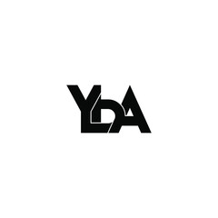 yba letter original monogram logo design