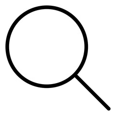 Magnifying glass icon design basic line style