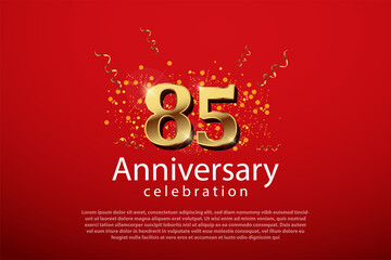 85 years anniversary celebration logo vector template design illustration
