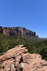 Kolob Canyons landscape in Zion National Park, in the northwest corner of the park, narrow parallel box canyons are cut into the western edge of the Colorado Plateau