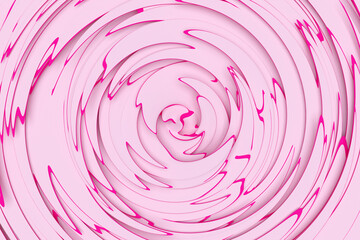 3D illustration of a abstract pink and red background with scintillating circles and gloss. illustration beautiful. Abstract background with twirl effect in green