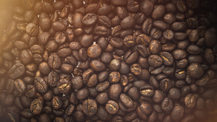 Roasted Arabic coffee beans background
