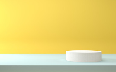 Abstract 3d display product display mockup minimal scene with geometric podium platform. 3d rendering with a podium. stand for cosmetic products. Product presentation and Stage showcase.